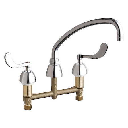 Manual, 8 Mount, Commercial Kitchen Sink Faucet W/O Spray