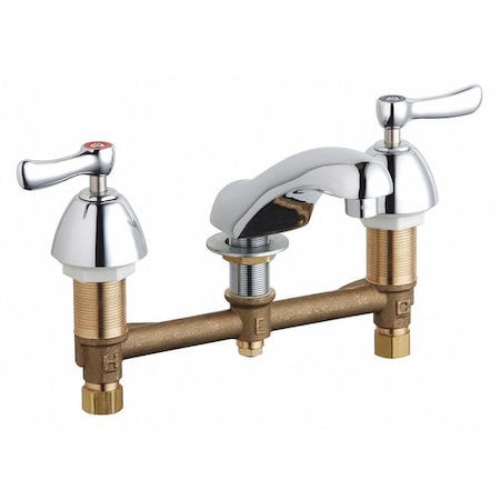 Manual 8 Mount, Concealed Hot And Cold Water Sink Faucet, Chrome Plated