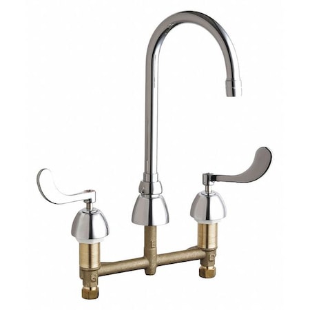 Manual 8 Mount, Concealed Hot And Cold Water Sink Faucet, Chrome Plated