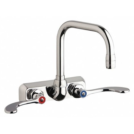 Manual 4 Mount, Workboard Faucet, 4In Wall, Chrome Plated