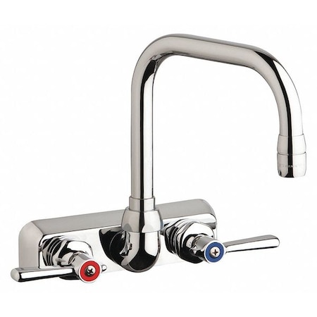 Manual 4 Mount, Workboard Faucet, 4In Wall, Chrome Plated