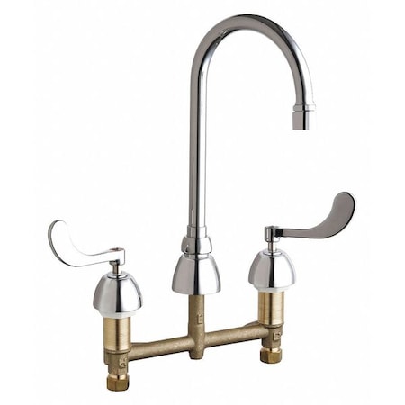 Manual 8 Mount, Concealed Hot And Cold Water Sink Faucet, Chrome Plated