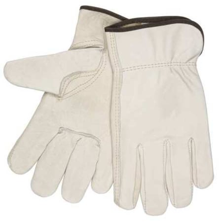 Leather Palm Gloves,Shirred Cuff,2XL,PR