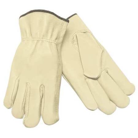 Leather Palm Gloves,Pigskin,Shirred,S,PR