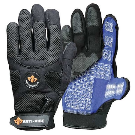 Anti-Vibration Gloves,Full,2XL,PR