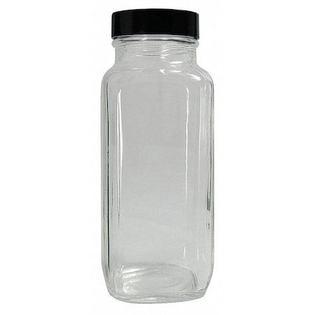 Bottle,Sfty Ctd,8 Oz,Square,Glass,PK84