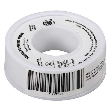 Sealant Tape,1/2 X 260 In