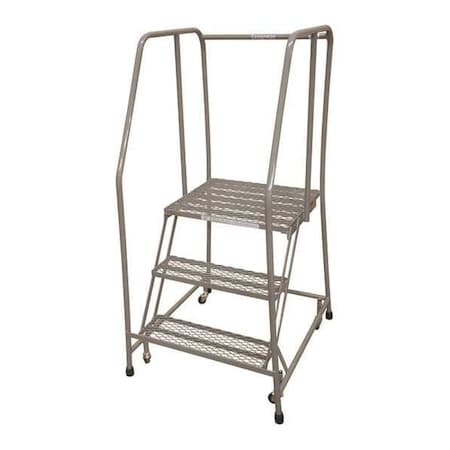 60 In H Steel Rolling Ladder, 3 Steps