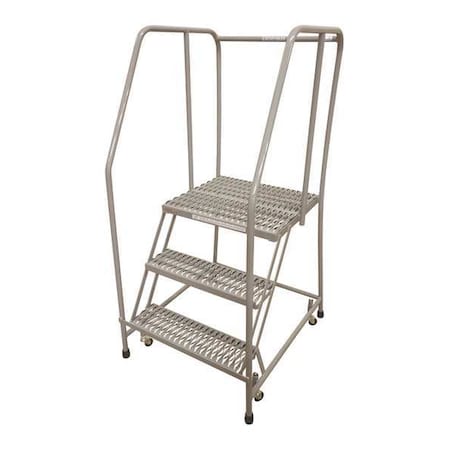 60 In H Steel Rolling Ladder, 3 Steps