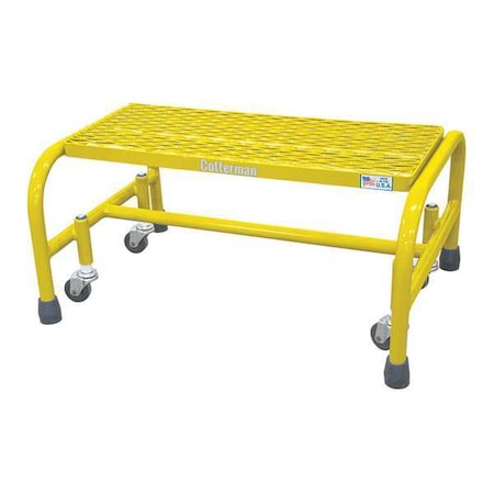 Rolling Ladder,Steel,12H.,Yellow