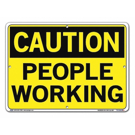 Sign,Caution,14.5x10.5,Aluminum,.080, SI-C-06-C-AL-080