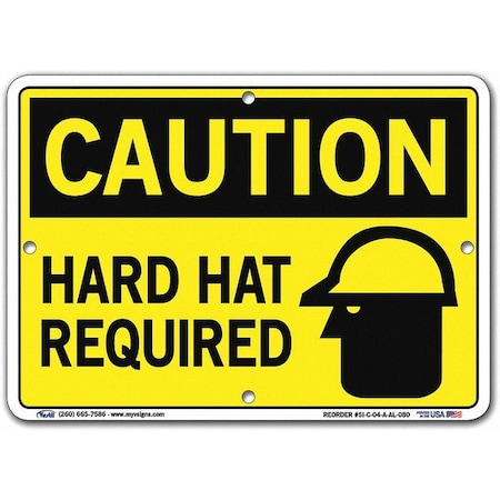 Sign,Caution,10.5x7.5,Aluminum,.080, SI-C-04-A-AL-080