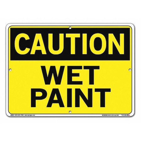 Sign,Caution,14.5x10.5,Aluminum,.040, SI-C-22-C-AL-040