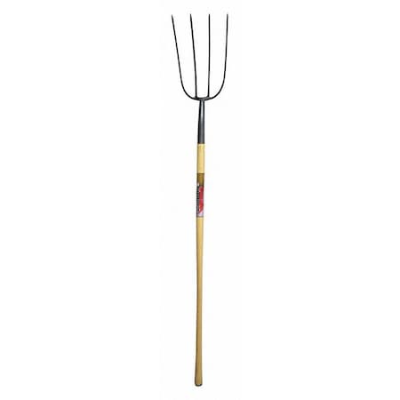 Refuse And Potato Fork,4 Tine,54 Handle