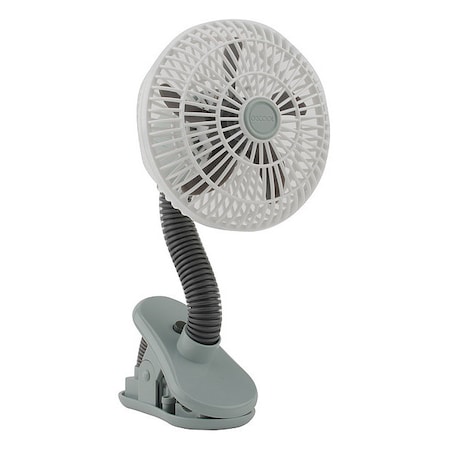 Clip Fan, 1 Speeds, Gray