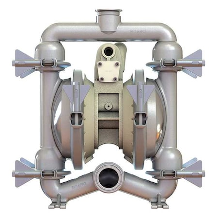 Double Diaphragm Pump, Stainless Steel, Air Operated, PTFE, 71 GPM