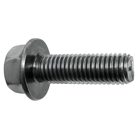 Grade 8, 1/2-20 Flange Bolt, Plain Steel, 1 In L, 25 PK