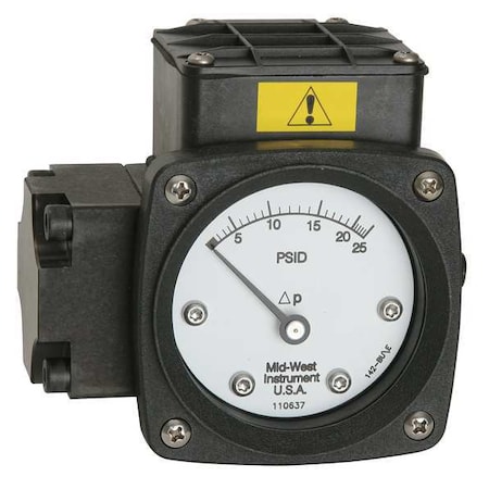 Pressure Gauge,0 To 10 Psi