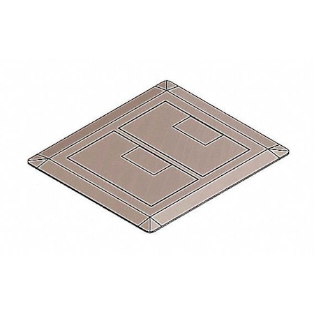 Rectangular Floor Box Cvr 2-Gang Caramel