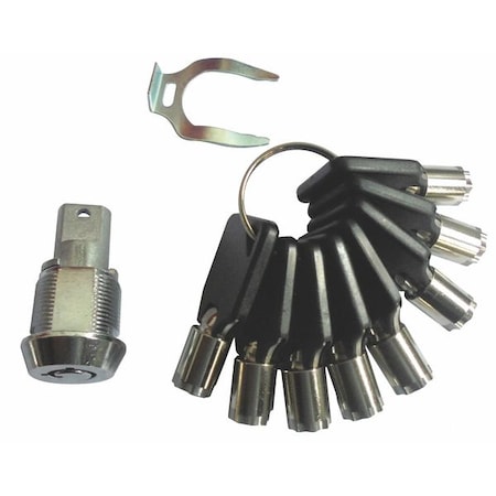 Cabinet Lock Set For Cam Locks, 8 Keys, 1 Lock, 0001 - 0025
