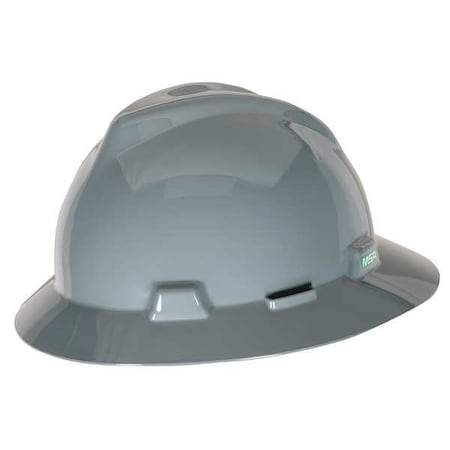 Full Brim Hard Hat, Type 1, Class E, Pinlock (4-Point), Gray