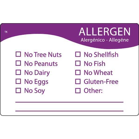 Alergen Label,Bilingual