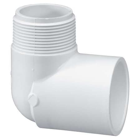 PVC Street Elbow, 90 Degrees, MNPT X Socket, 1-1/4 In Pipe Size