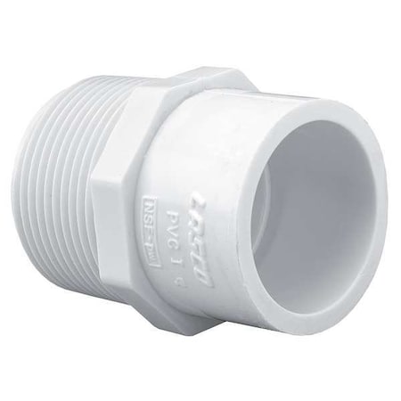 PVC Reducer, MNPT X Socket, 1 In X 3/4 In Pipe Size