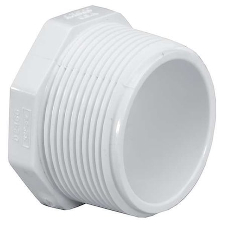 PVC Plug, MNPT, 1 In Pipe Size