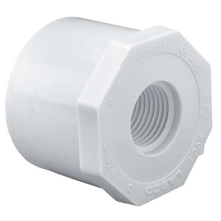 PVC Reducing Bushing, Spigot X FNPT, 2 1/2 In X 1 In Pipe Size