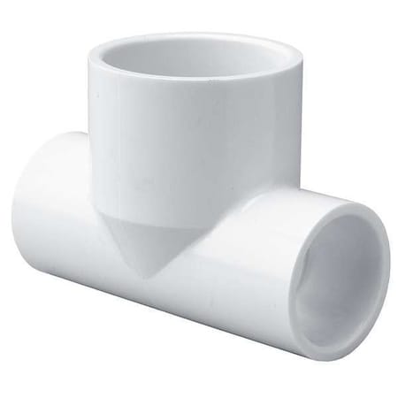 PVC Reducer Tee, Socket X Socket X Socket, 1 1/2 In X 1 1/2 In X 2 In Pipe Size