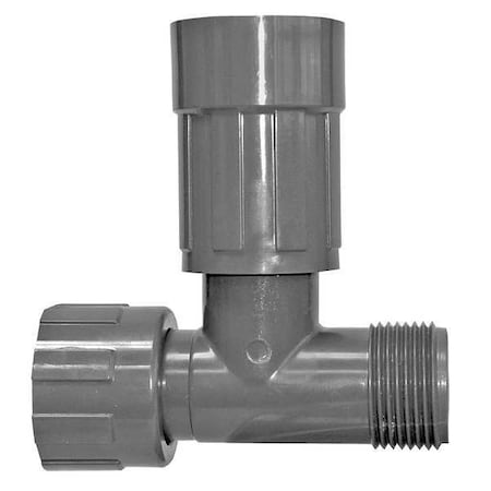 PVC Manifold Tee, FNPT X FNPT X MNPT, 1 In Pipe Size