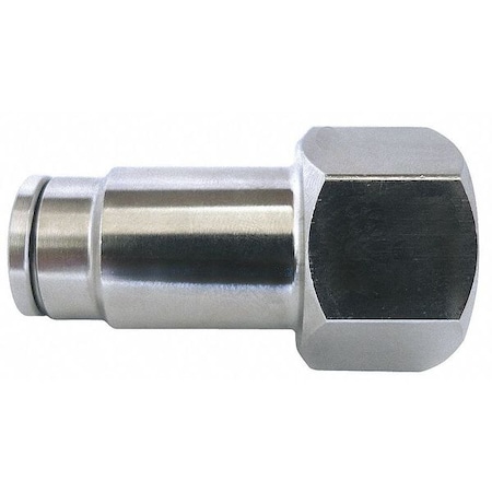 Nickel Plated Brass Female Adapter, 1/4 In Tube Size