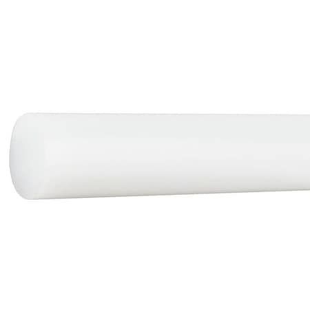 Off White High Density Polyethylene (HDPE) Rod Stock 8 Ft. L, 1/2 Dia.