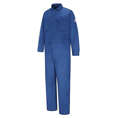 Flame Resistant Coverall, Blue, 100% Cotton
