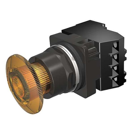 Illuminated Push Button, 30 Mm, 1NO/1NC, Amber