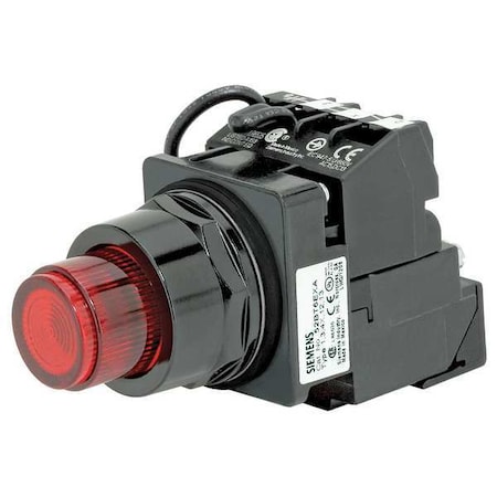 Illuminated Push Button, 30 Mm, 1NO, Red