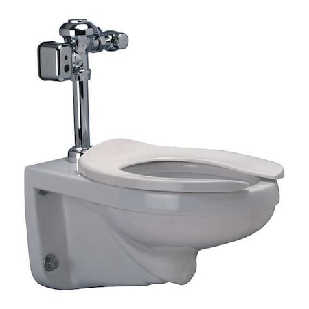 Flush Valve Toilet, 1.28/1.6 Gpf, Flush Valve, Wall Mount, Elongated, White
