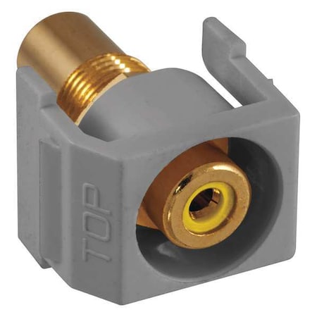 Inline Coupler,RCA,Duplex,Gray