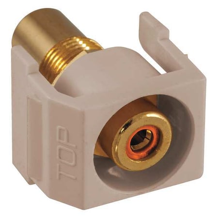 Inline Coupler,RCA,Duplex,Almond