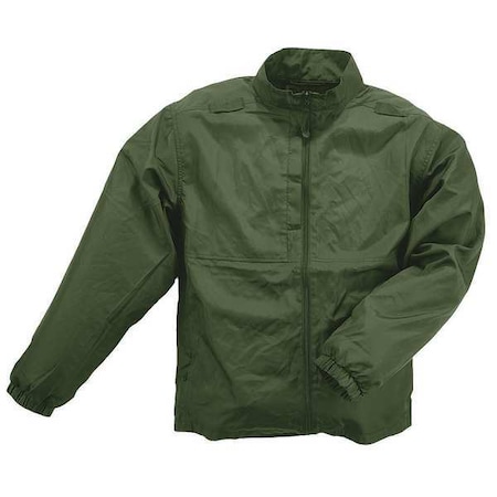 Green Polyester Packable Jacket Size M