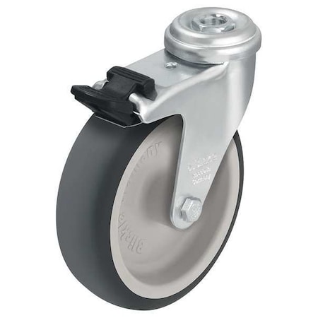 Kingpin Swivel Caster,Thrm Rubber,2 In,110 Lb,Znc