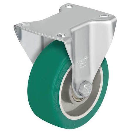 Rgd Plate Caster,Polyurethan,4 In,660 Lb