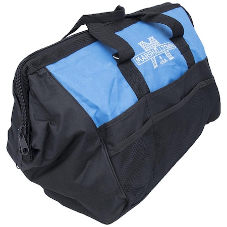 Tool Bag, Nylon, 18 Pockets, Black/Blue