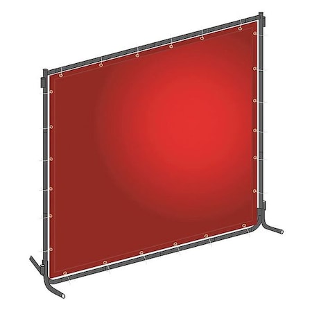 Welding Screen,8 Ft. W,6ft,0.014 In.,Red