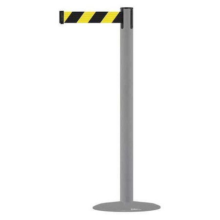 Barrier Post With Belt,38 In. H,13 Ft. L