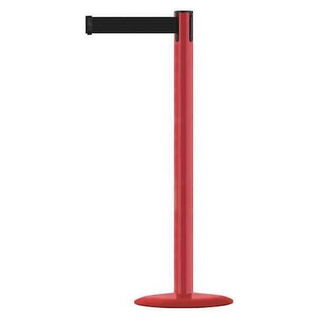 Barrier Post With Belt,13 Ft. L,Black