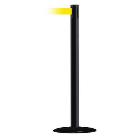 Barrier Post W/ Belt,7-1/2 Ft. L,Yellow