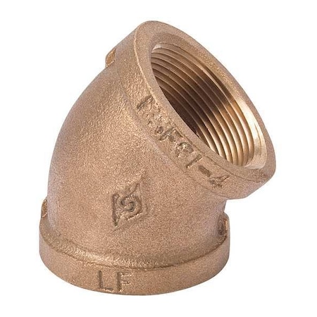 Brass 45 Degrees Elbow, FNPT, 1/4 Pipe Size