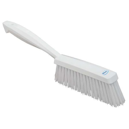 1 19/32 In W Bench Brush, Soft, 6 3/4 In L Handle, 7 In L Brush, White, Plastic, 13 In L Overall